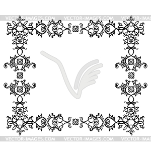 Frame black - white & black vector clipart