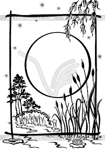 Natur black silhouette - vector clipart