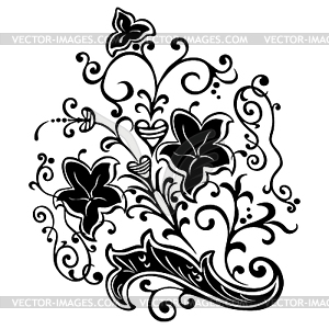 Floral motif - vector EPS clipart