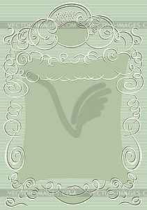 Design frame with swirling calligraphy decorative - vector image