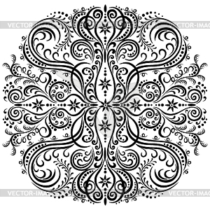 Swirling pattern, decorative ornament - vector image