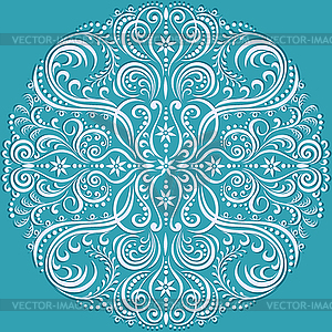 Swirling floral pattern, abstract ornament - vector clipart