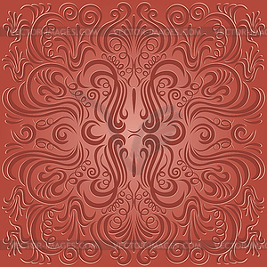 Design pattern with swirling floral decorative - vector image