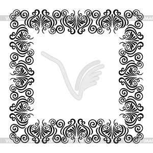 Vintage frame with swirling decorative elements - vector clipart