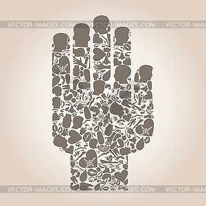 Hand of part of body - vector clipart