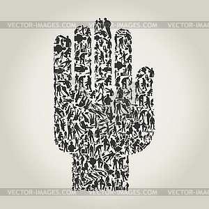 Hand workers - vector clipart