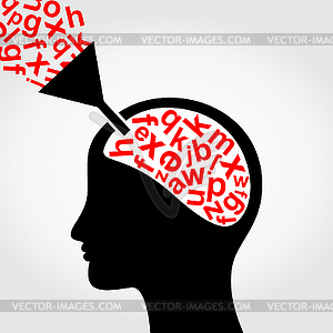 Science head - vector image