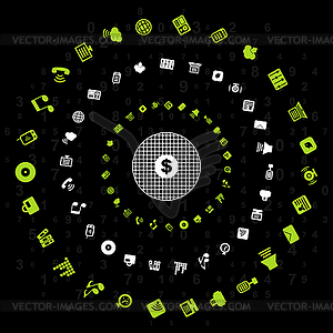 Global business circle - vector image