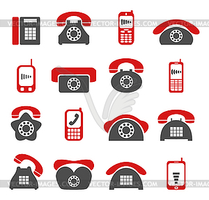 Icons of phones - vector image