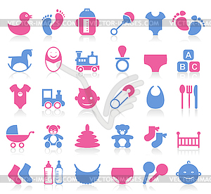 Baby icons - vector clipart