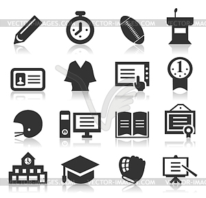 School an icon - vector image