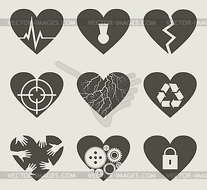 Collection heart - vector clipart