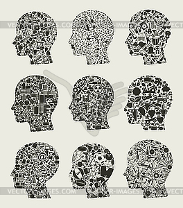 Set head - vector image
