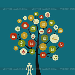 Tree business - vector clipart / vector image