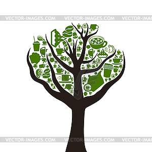 Дерево еды - клипарт в векторном виде
