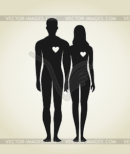Enamoured person - vector clipart