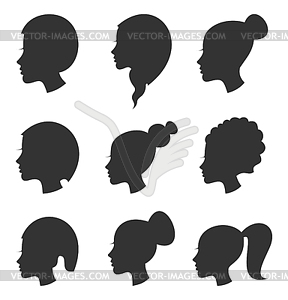Hairstyle girl - vector image