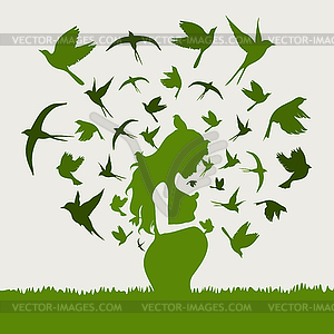 Pregnant woman - vector clip art