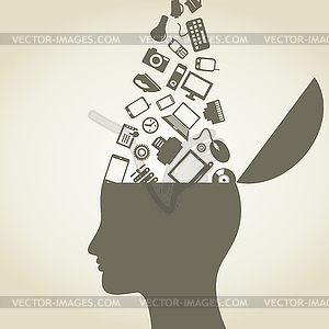 Head idea - vector EPS clipart