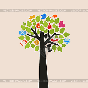 Tree Internet - vector clipart