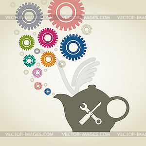 Industrial teapot - vector clipart