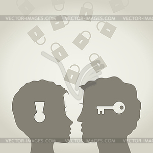 Key and lock - vector clipart