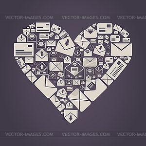 Letter heart - vector image