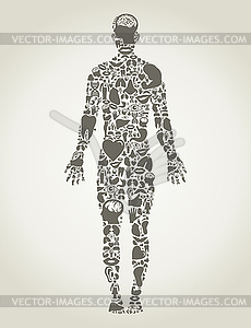 Parts body person - vector clip art