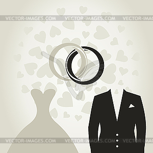 Wedding dress - vector clipart