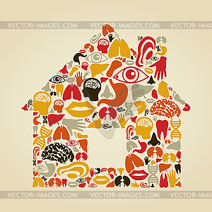 Body house - royalty-free vector clipart