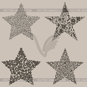 Set of stars - vector clipart