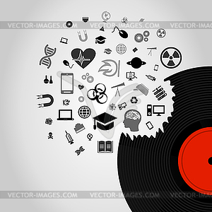 Science Vinyl - vector image