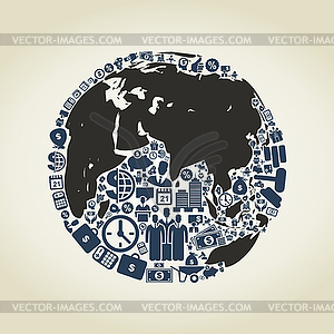 Business planet - vector image