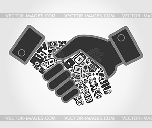 Business hand shake - vector EPS clipart