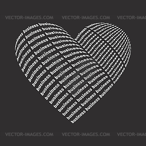 Business heart - vector clipart