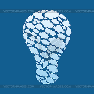 Cloud bulb - vector clipart