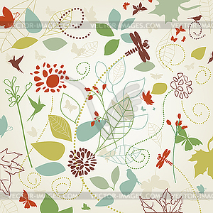 Flowers in spring - vector image