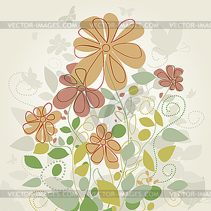 Flowers in spring - vector EPS clipart