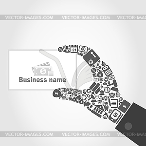 Hand business - vector clipart