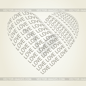 Heart love - vector image