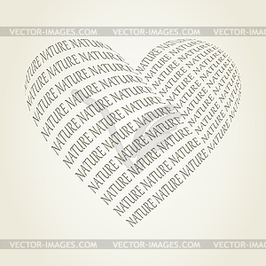 Nature heart - vector image