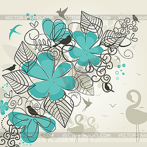 Paradise of birds - vector clip art