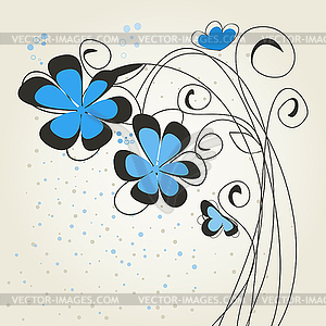 Blaue Blume Vektor Clipart Vektorgrafik