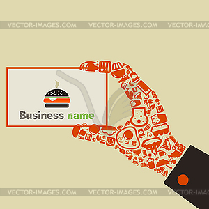 Hand food - vector clipart