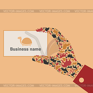 Animal hand - vector image
