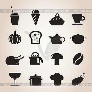 Meal icons - vector image