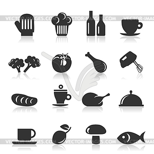 Meal icons - royalty-free vector image