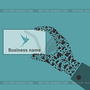 Bird hand - vector clipart