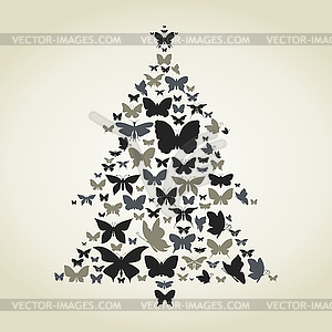 Butterfly pine - vector clipart