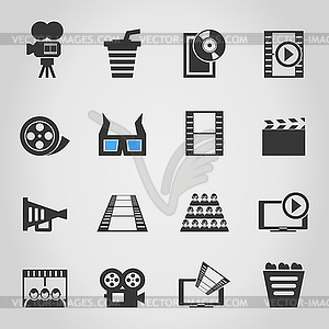 Cinema icons - vector clip art